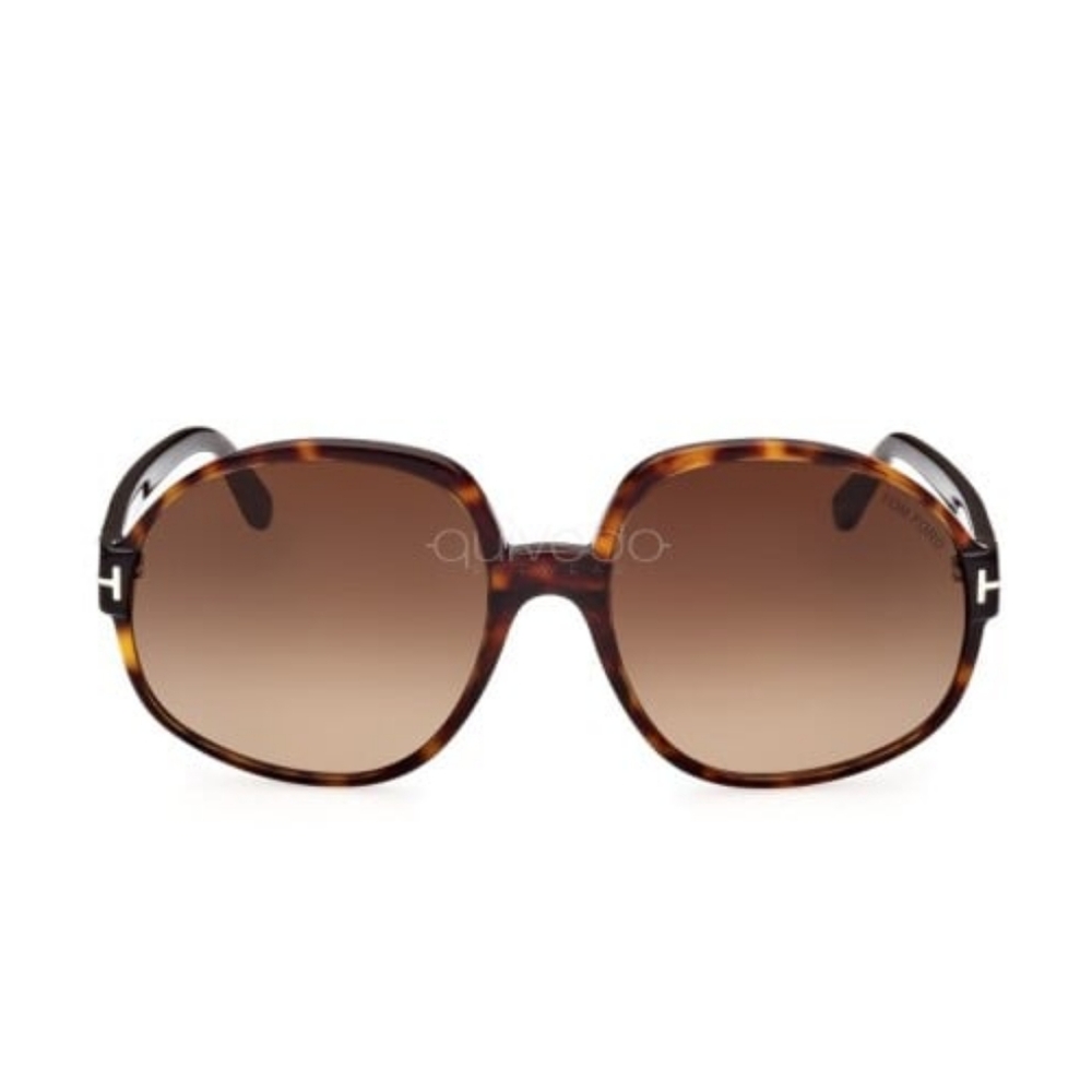 NEW TOM FORD HAVANA OVERSIZED WOMEN CLAUDE-02 TF991 52F SUNGLASSES FT0991